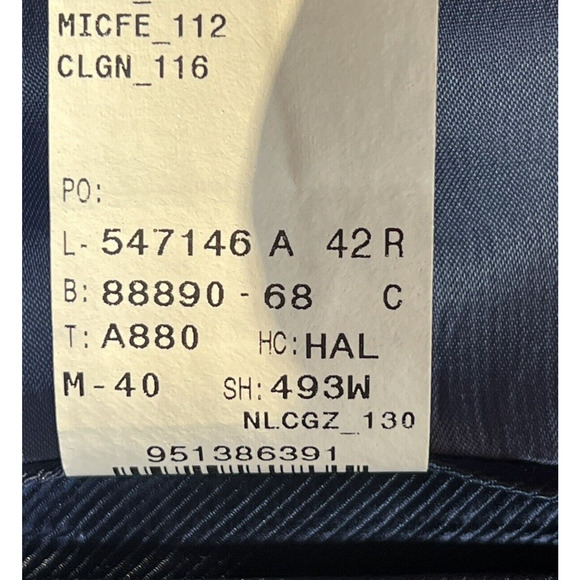 Hart Schaffner Marx 42R Basic Navy Blue Blazer Sport Coat Suit Jacket - Picture 14 of 15